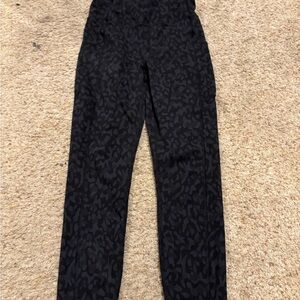 lululemon athletica Black Tonal Leopard Print Leggings